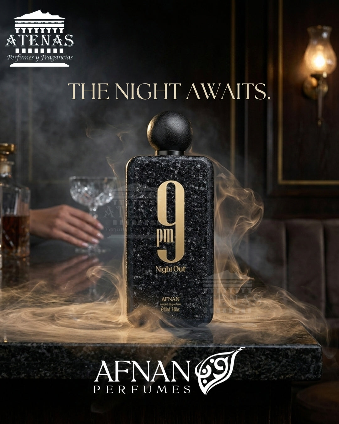 9 PM NIGHT OUT BY AFNAN 3.4 OZ EXTRAIT DE PARFUM MEN